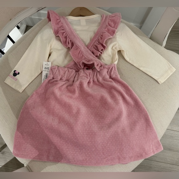 🩰 Baby Girls Disney X Joe Fresh Minnie Mouse Dress 2 Piece Set NWT - Picture 2 of 7